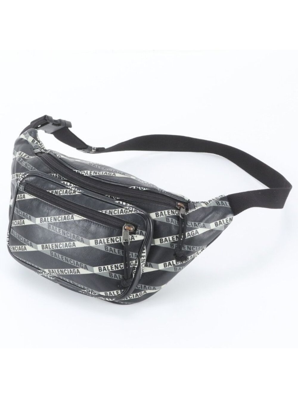 Balenciaga Explorer Leather 2-Way Belt Bag Crossbody Waist Pouch